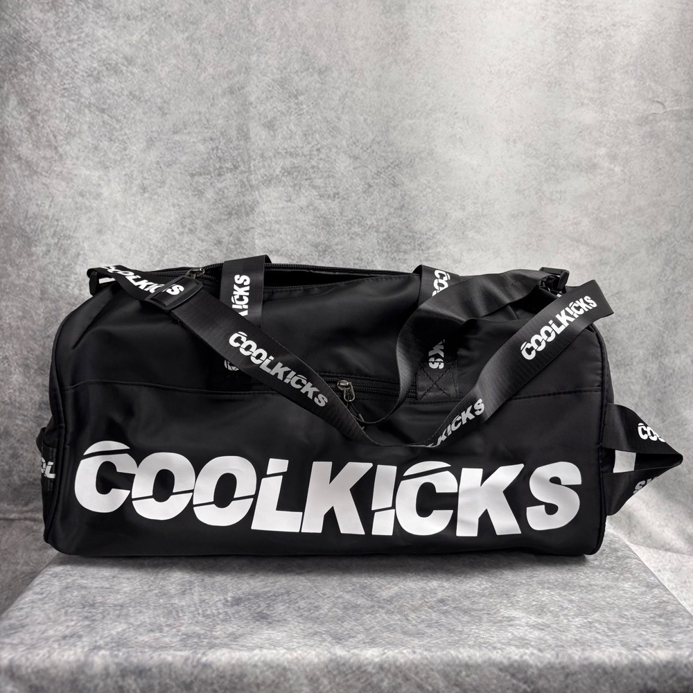 Cool Kicks Duffel Gym Bag Black White Brand New‎